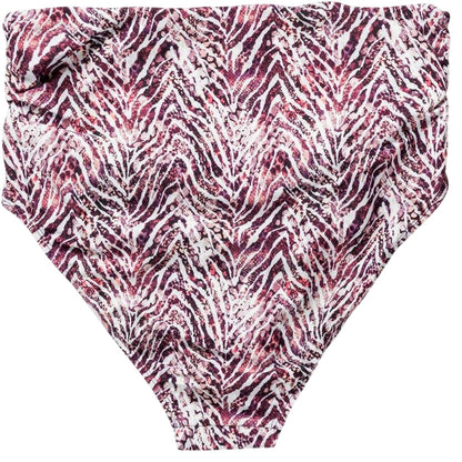 Pink - Back - Panos Emporio Womens-Ladies Zebra Print High Waist Swim Briefs