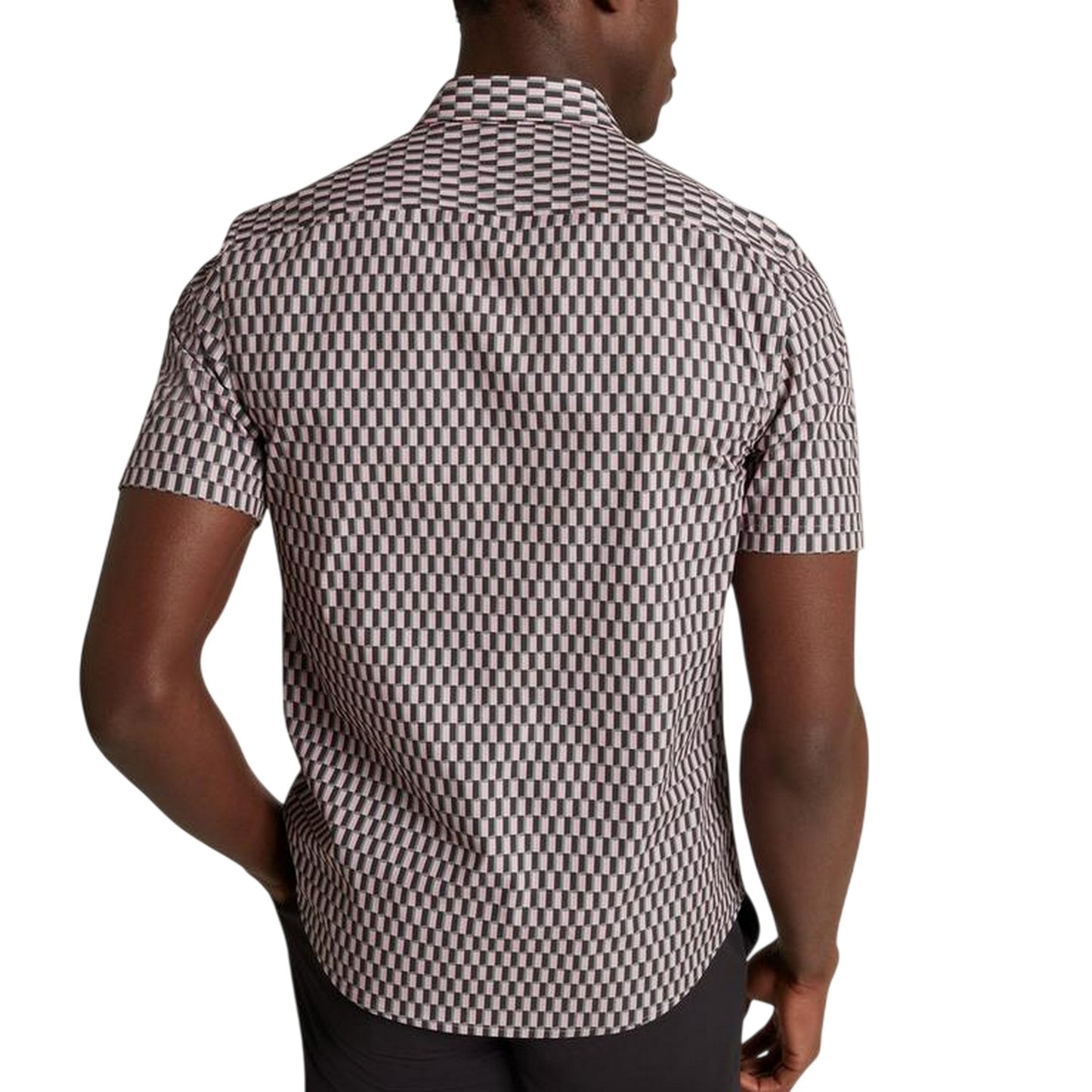 Pink - Lifestyle - Ted Baker Mens Geometric Regular Shirt