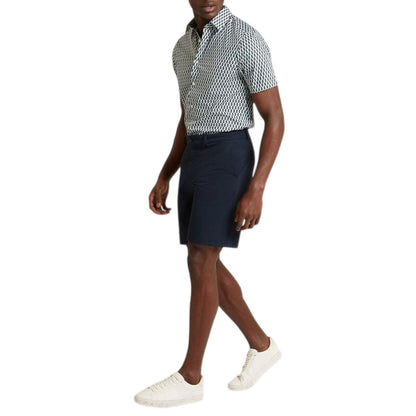 Turquoise - Pack Shot - Ted Baker Mens Geometric Regular Shirt