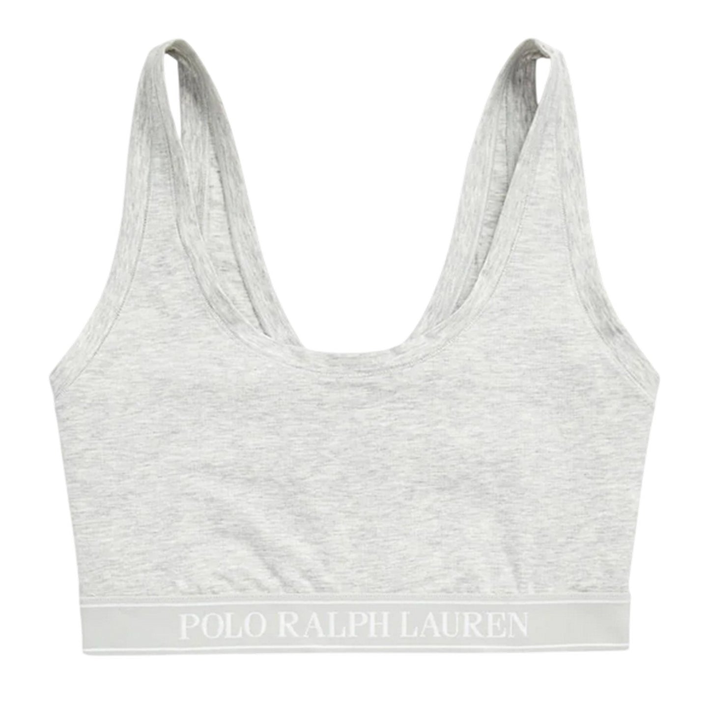 Grey - Front - Ralph Lauren Womens-Ladies Logo Scoop Neck Bralette
