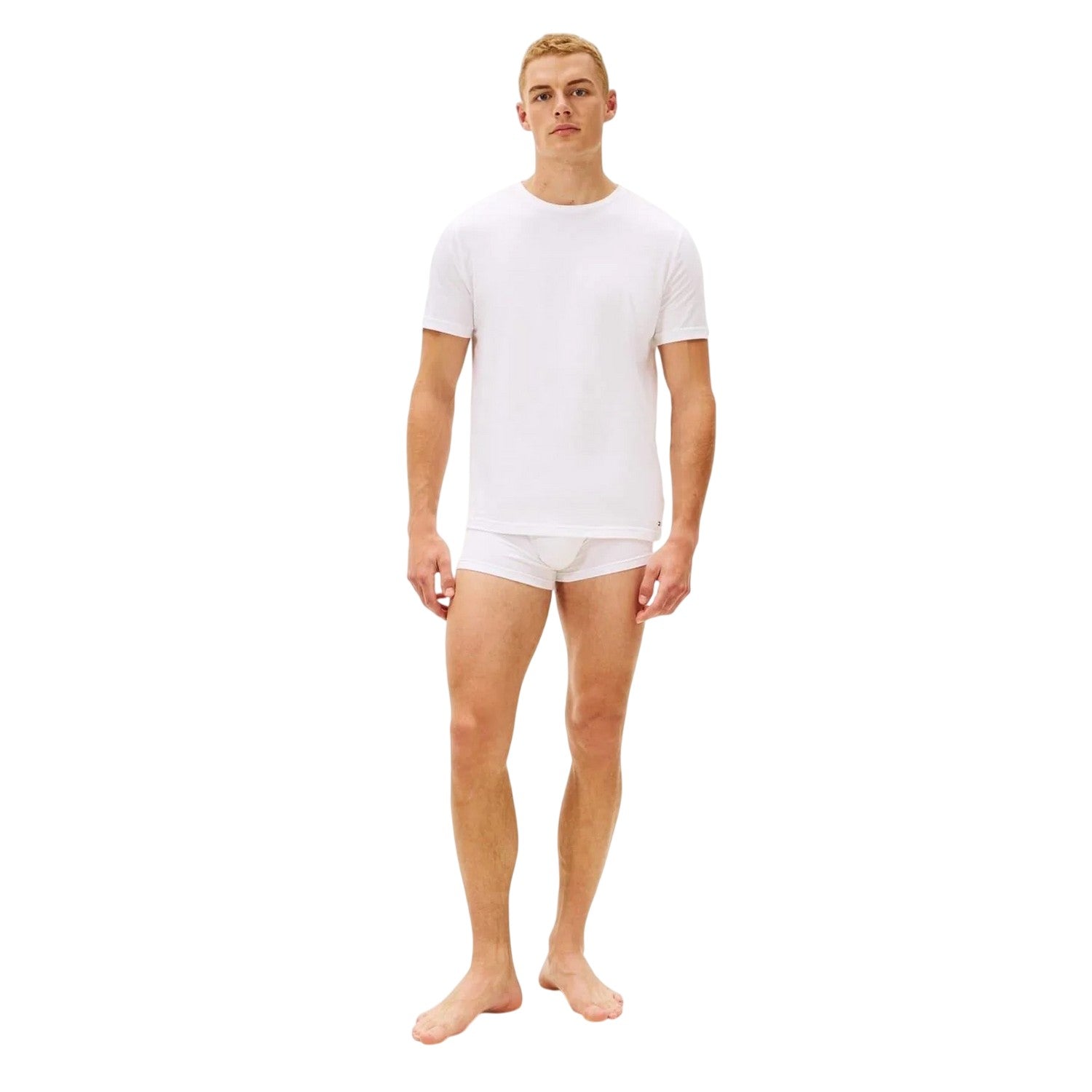 White-Navy - Lifestyle - Tommy Hilfiger Mens Plain Boxer Shorts (Pack of 2)