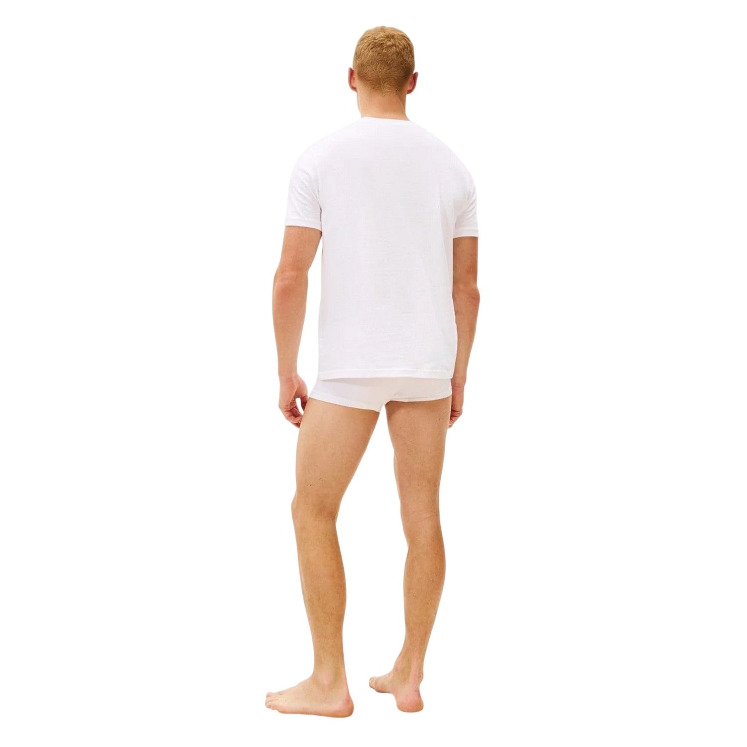 White-Navy - Pack Shot - Tommy Hilfiger Mens Plain Boxer Shorts (Pack of 2)