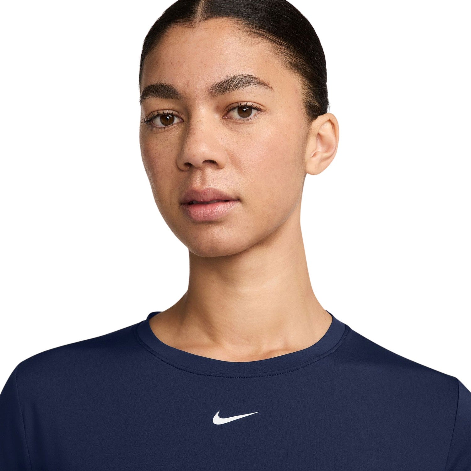 Midnight Navy - Side - Nike Womens-Ladies One Dri-FIT Standard Top