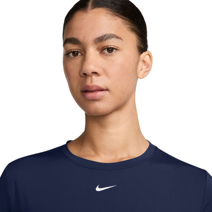 Midnight Navy - Side - Nike Womens-Ladies One Dri-FIT Standard Top