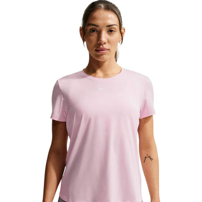 Pink Foam - Side - Nike Womens-Ladies One Dri-FIT Standard Top