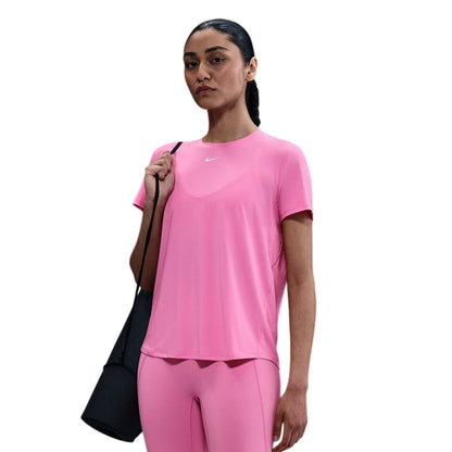 Playful Pink - Front - Nike Womens-Ladies One Dri-FIT Standard Top