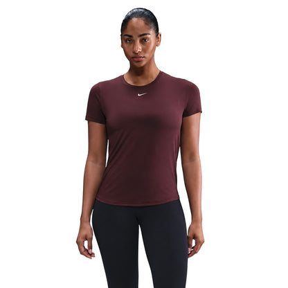 Burgundy - Back - Nike Womens-Ladies One Dri-FIT Standard Top