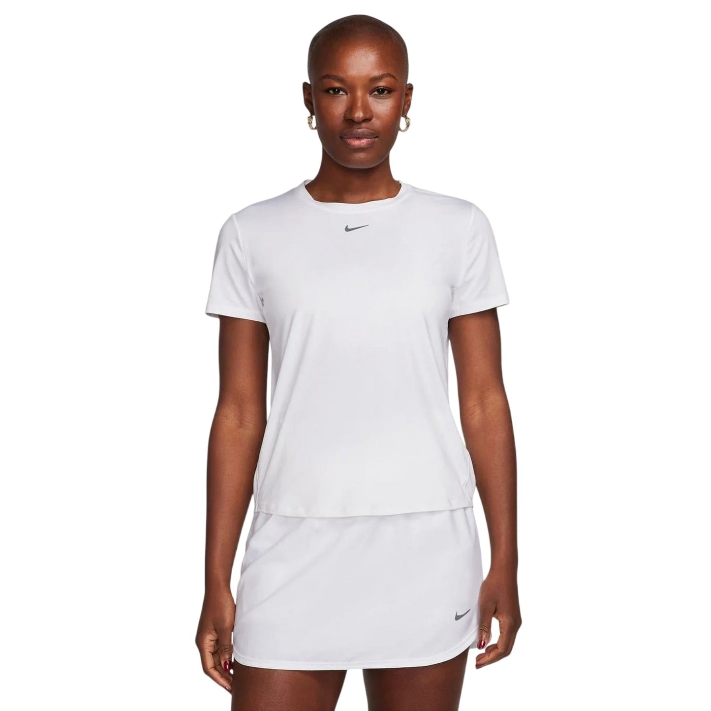 White - Front - Nike Womens-Ladies One Dri-FIT Standard Top