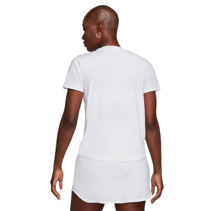 White - Back - Nike Womens-Ladies One Dri-FIT Standard Top