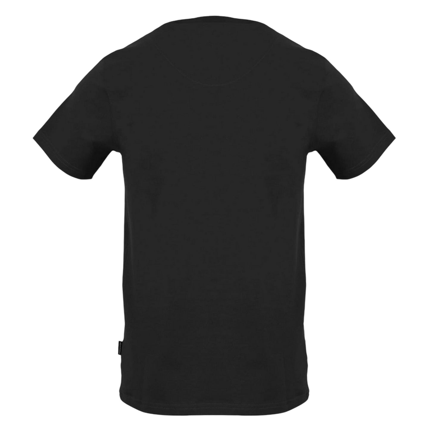 Black - Back - Aquascutum Mens Logo Crew Neck Regular T-Shirt