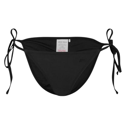 Black - Front - Jack Wills Womens-Ladies Side Tie Bikini Bottoms