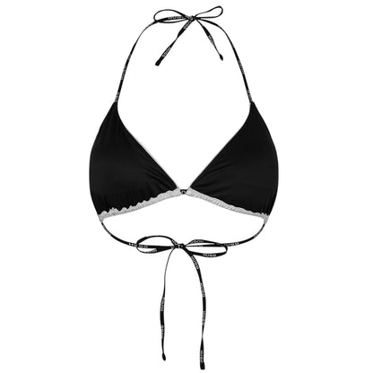 Silver - Back - Hugo Boss Womens-Ladies Pure Triangle Bikini Top