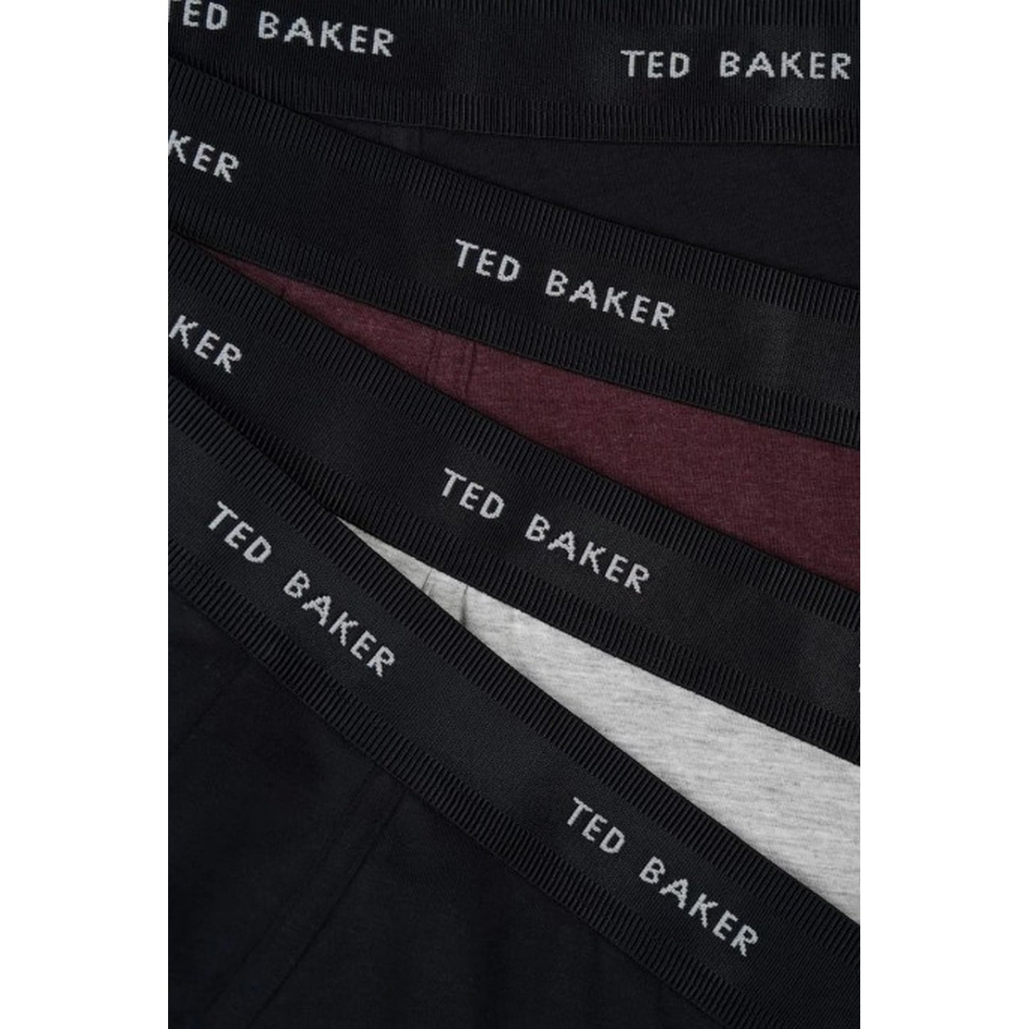 Black-Multicoloured - Side - Ted Baker Mens Plain Boxer Shorts (Pack of 4)
