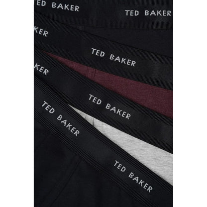Black-Multicoloured - Side - Ted Baker Mens Plain Boxer Shorts (Pack of 4)