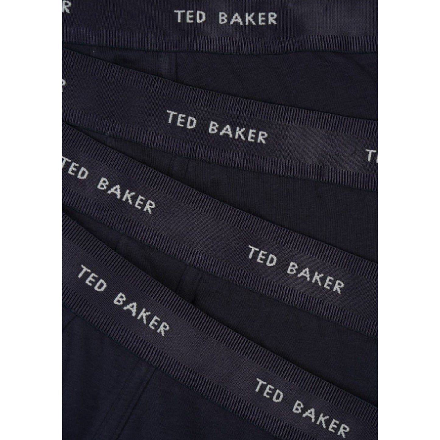 Navy - Side - Ted Baker Mens Plain Boxer Shorts (Pack of 4)