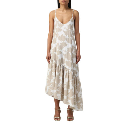 Sand - Lifestyle - Armani Exchange Womens-Ladies Tie Dye Asymmetric Hem Maxi Dress