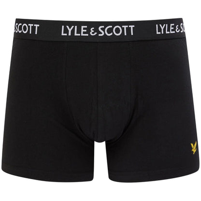 Black - Back - Lyle & Scott Mens Cotton Blend Boxer Shorts (Pack of 5)