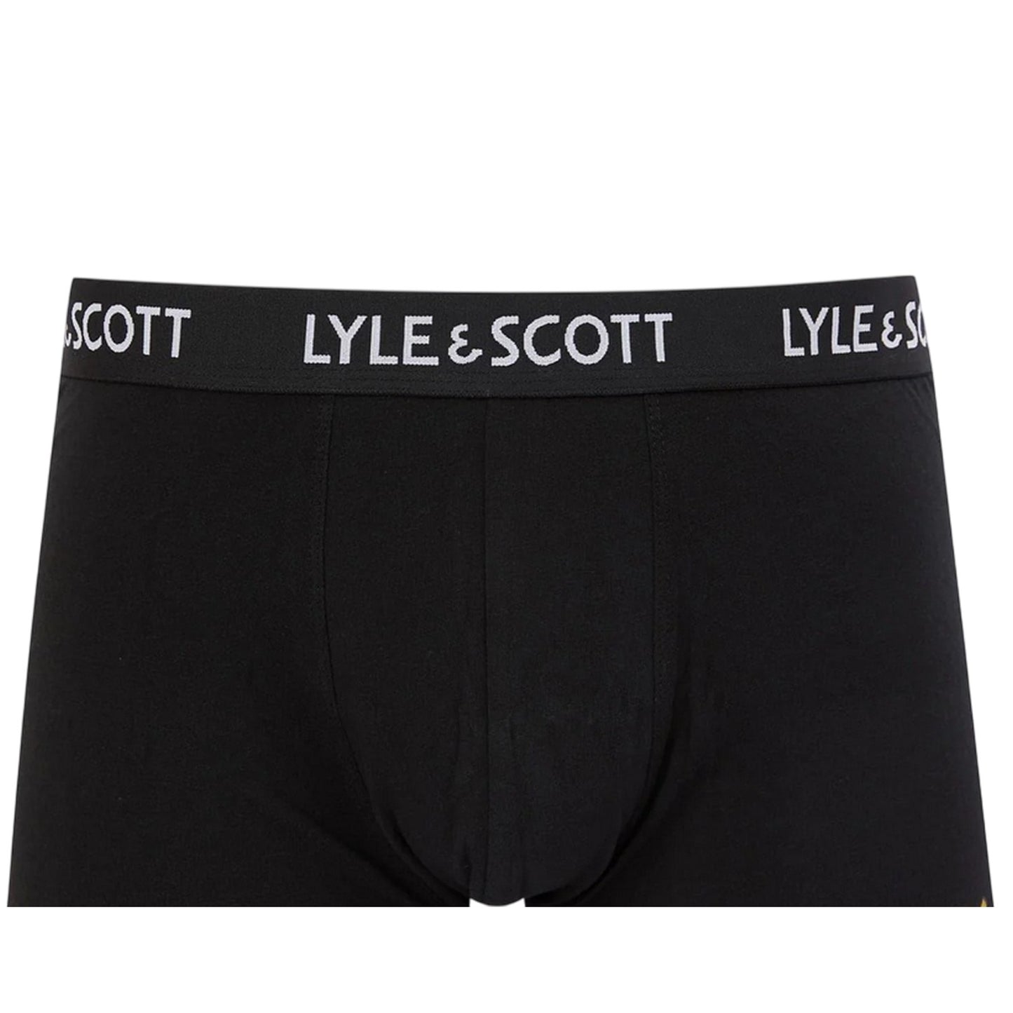 Black - Side - Lyle & Scott Mens Cotton Blend Boxer Shorts (Pack of 5)