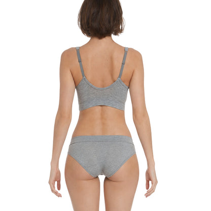 Heather Grey - Back - Adidas Womens-Ladies Modal Bralette