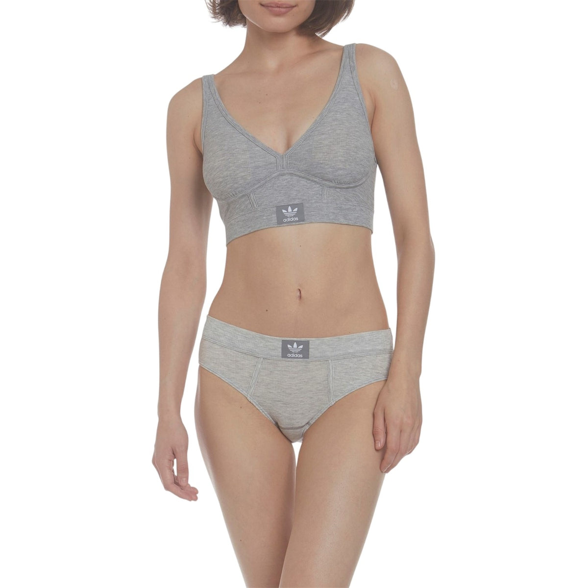 Heather Grey - Lifestyle - Adidas Womens-Ladies Modal Bralette