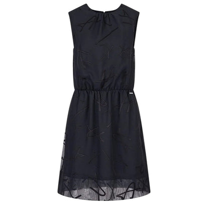 Navy - Front - Armani Exchange Womens-Ladies Sleeveless Mini Dress