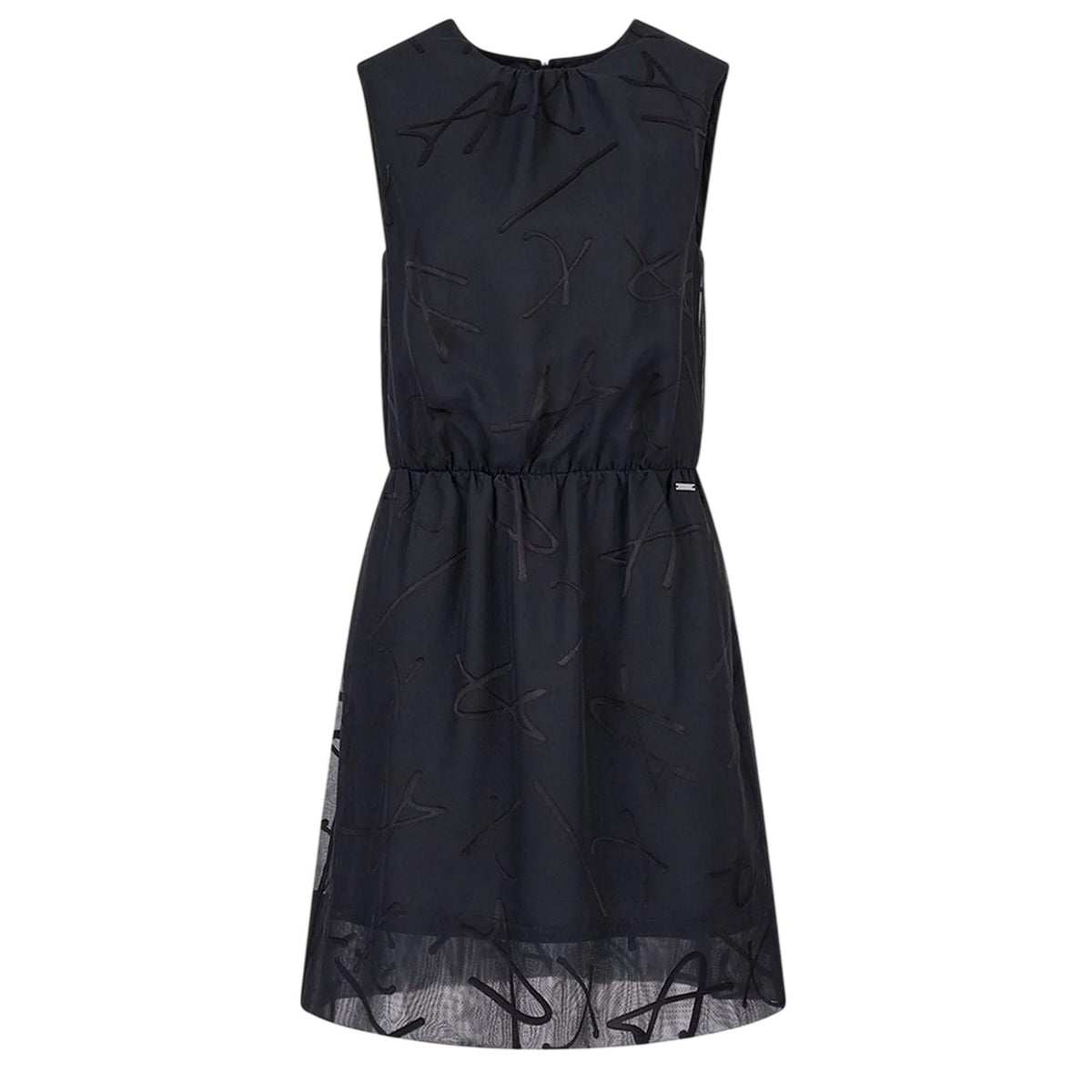 Navy - Front - Armani Exchange Womens-Ladies Sleeveless Mini Dress
