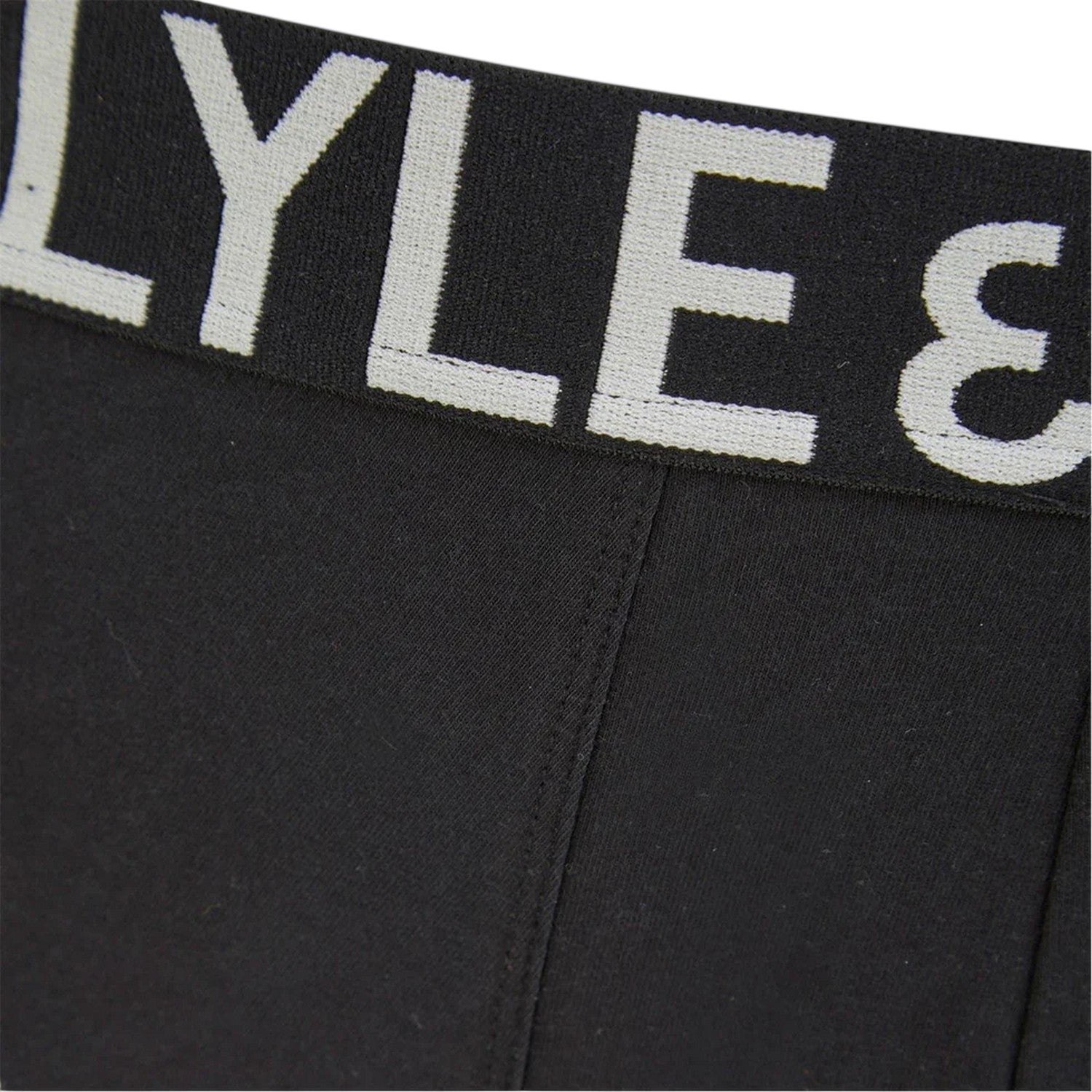 Black - Side - Lyle & Scott Mens Cotton Blend Boxer Shorts (Pack of 3)