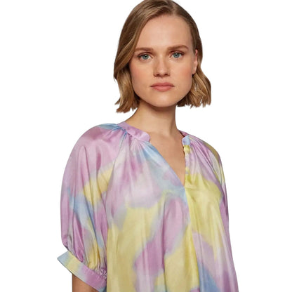 Multicoloured Print - Side - Boss Womens-Ladies Silk Mini Dress