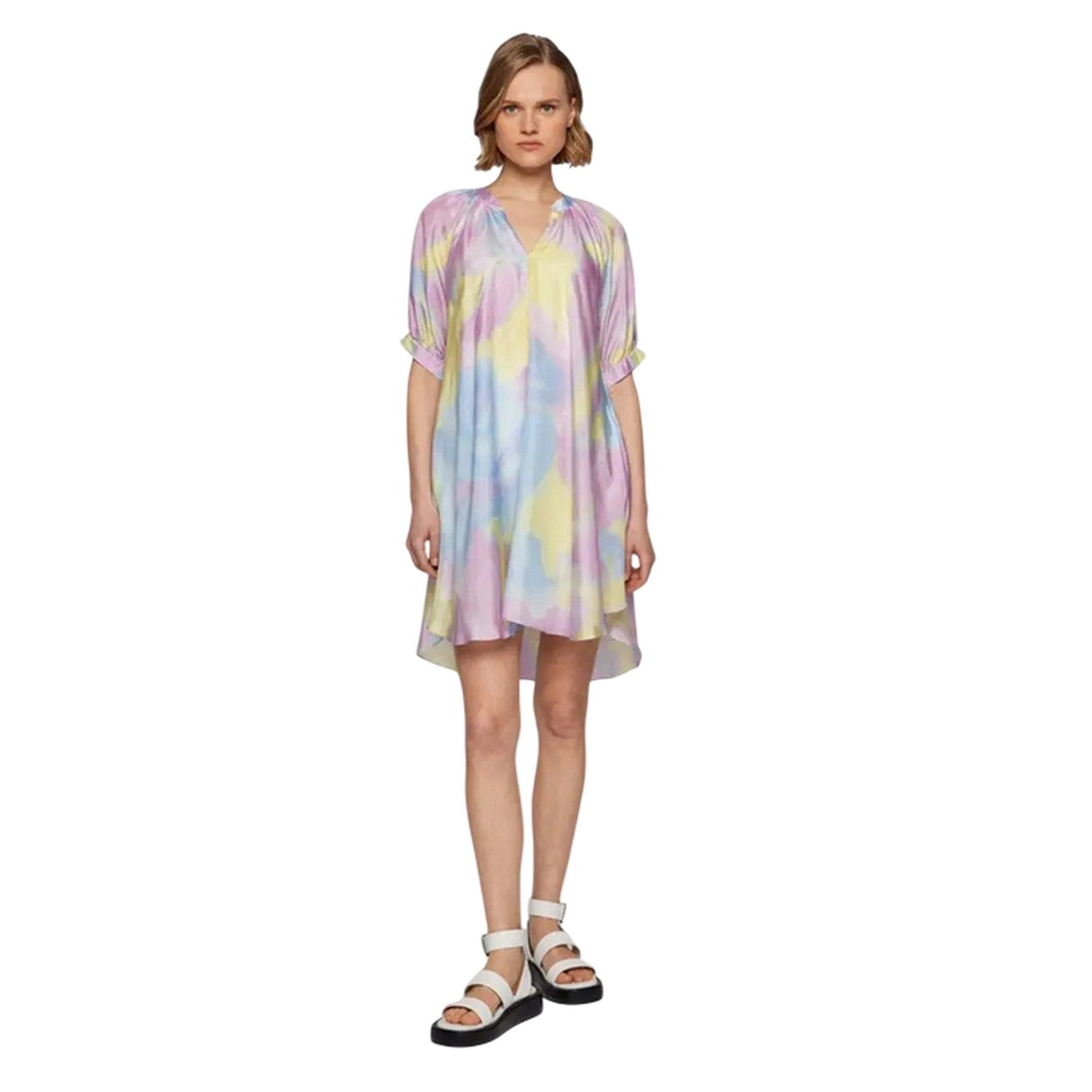 Multicoloured Print - Pack Shot - Boss Womens-Ladies Silk Mini Dress