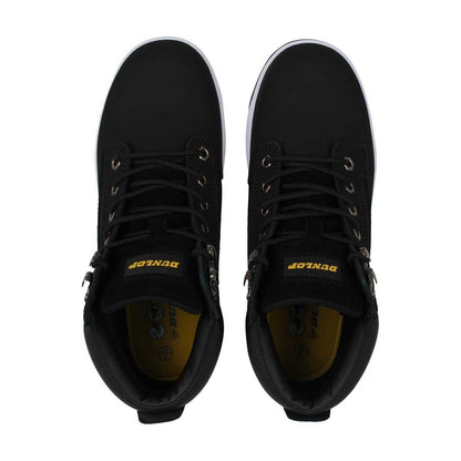 Black-White - Lifestyle - Dunlop Mens Nebraska Coated Leather Steel Toe Cap Flat Safety Boots