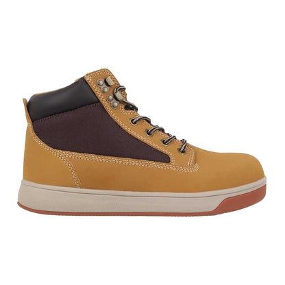 Honey - Front - Dunlop Mens Nebraska Coated Leather Steel Toe Cap Flat Safety Boots