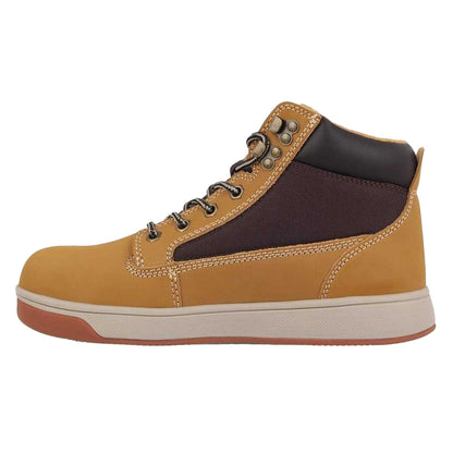 Honey - Back - Dunlop Mens Nebraska Coated Leather Steel Toe Cap Flat Safety Boots