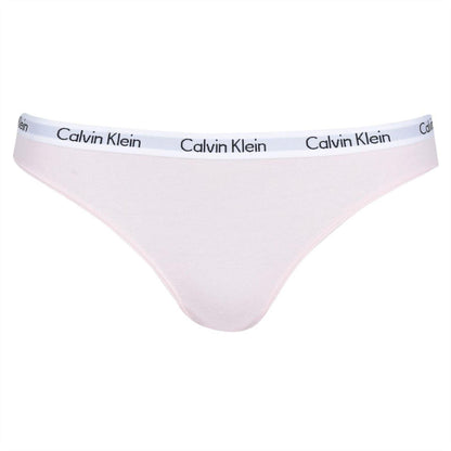 White-Black - Back - Calvin Klein Womens-Ladies Carousel Cotton Blend Bikini Bottoms