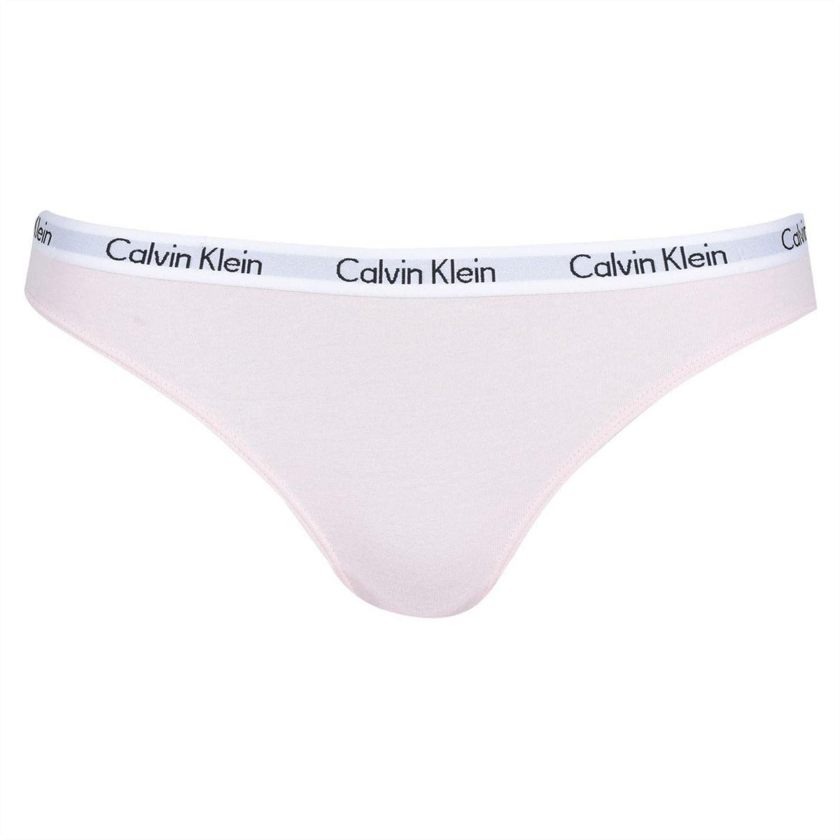 White-Black - Back - Calvin Klein Womens-Ladies Carousel Cotton Blend Bikini Bottoms