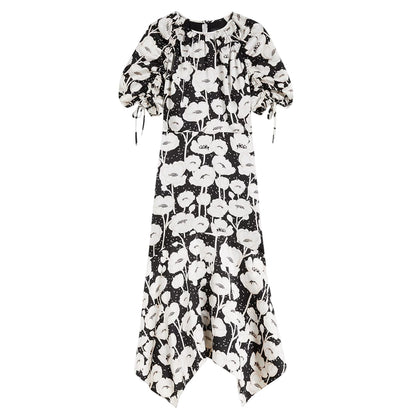 Black - Front - Ted Baker Womens-Ladies Abriee Poppy Floral Puff Sleeve Midi Dress
