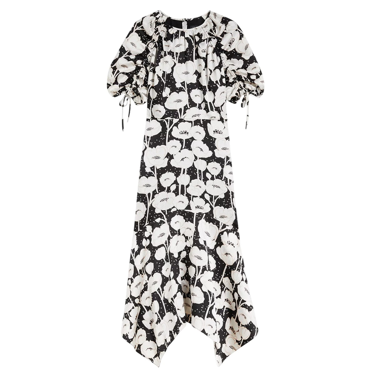 Black - Front - Ted Baker Womens-Ladies Abriee Poppy Floral Puff Sleeve Midi Dress