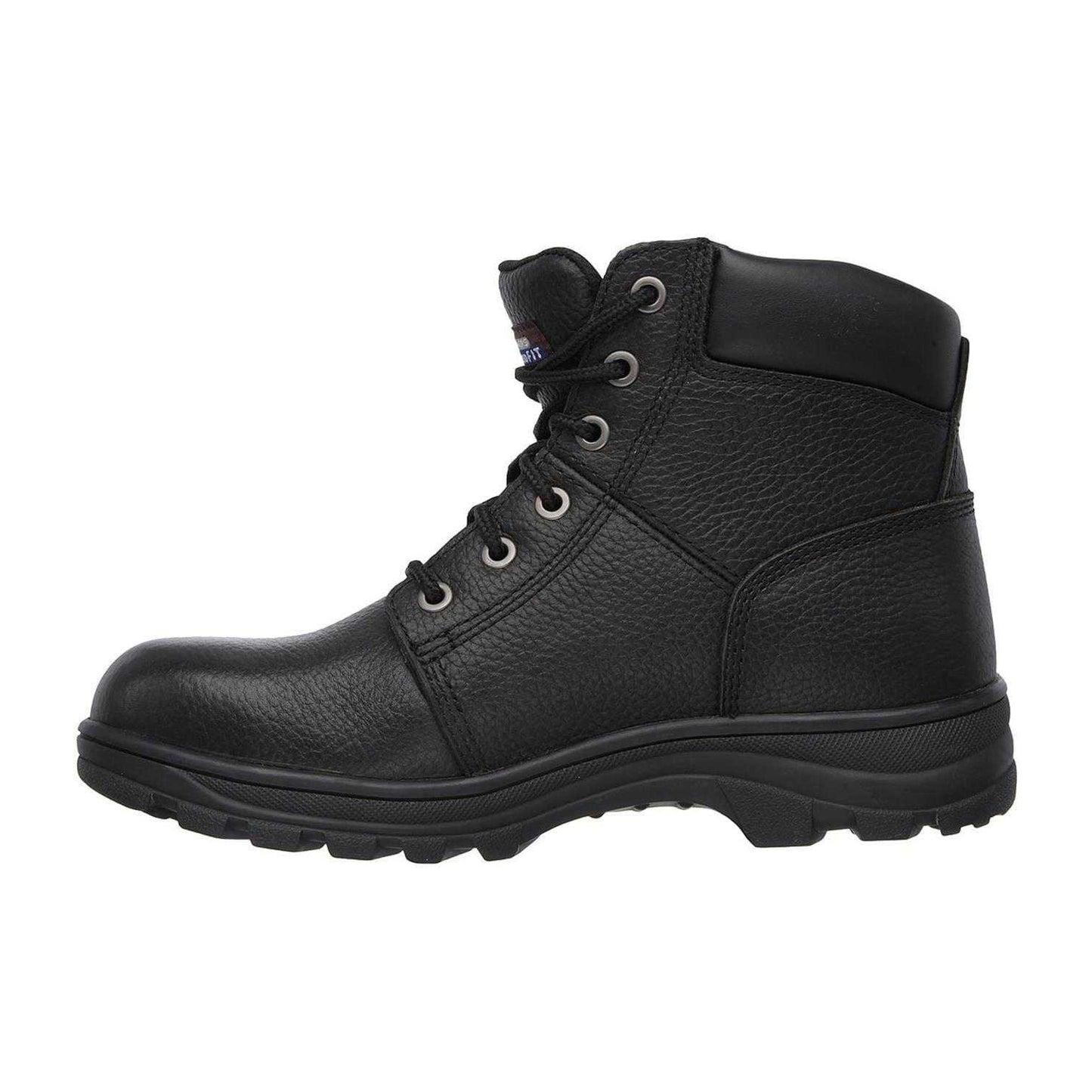 Black - Back - Skechers Mens Workshire Leather Steel Toe Cap Safety Boots