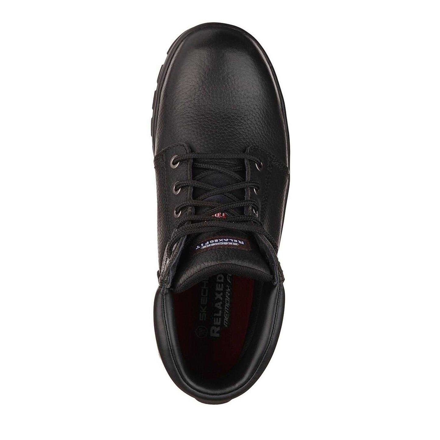 Black - Side - Skechers Mens Workshire Leather Steel Toe Cap Safety Boots
