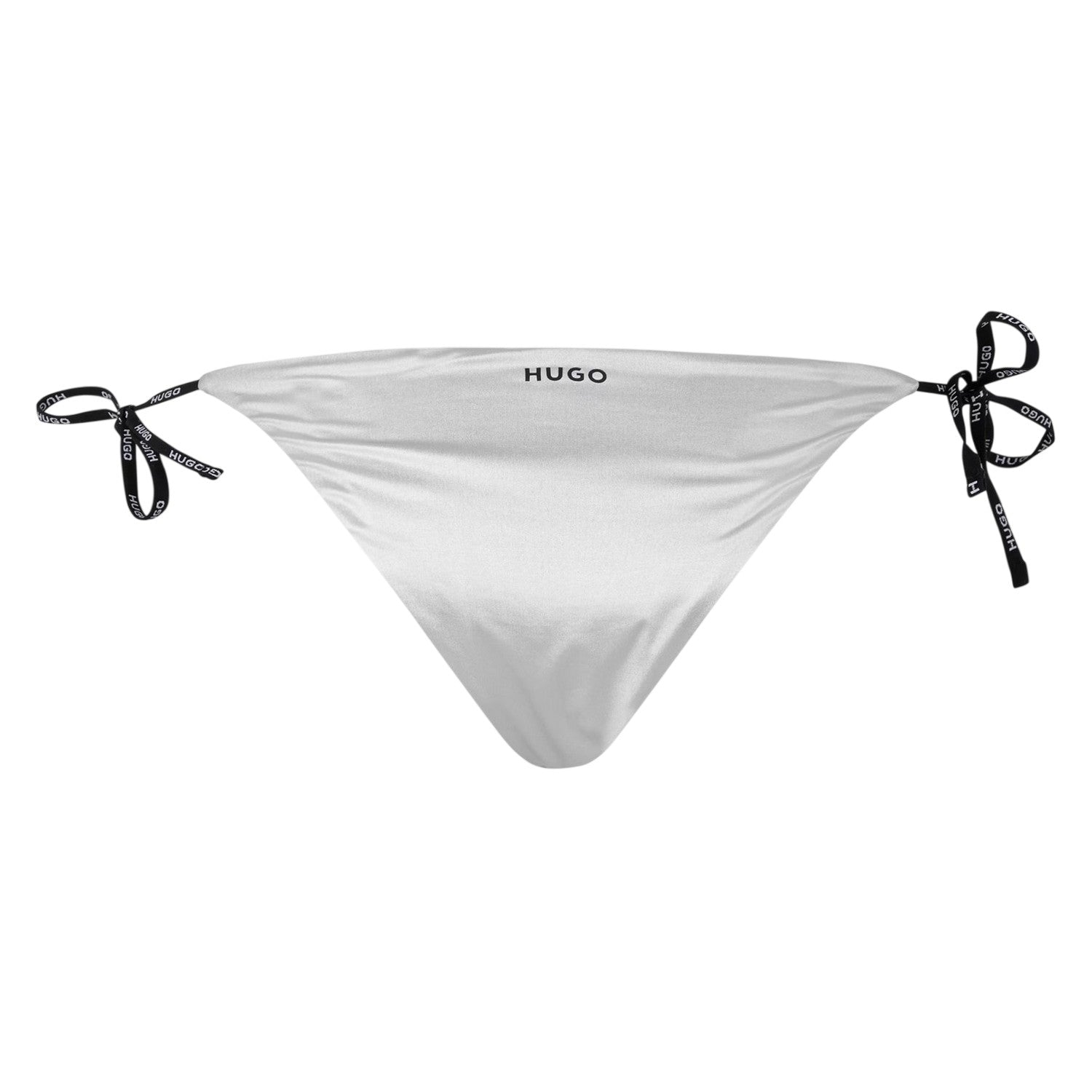 Silver - Back - Hugo Womens-Ladies Logo Bikini Bottoms