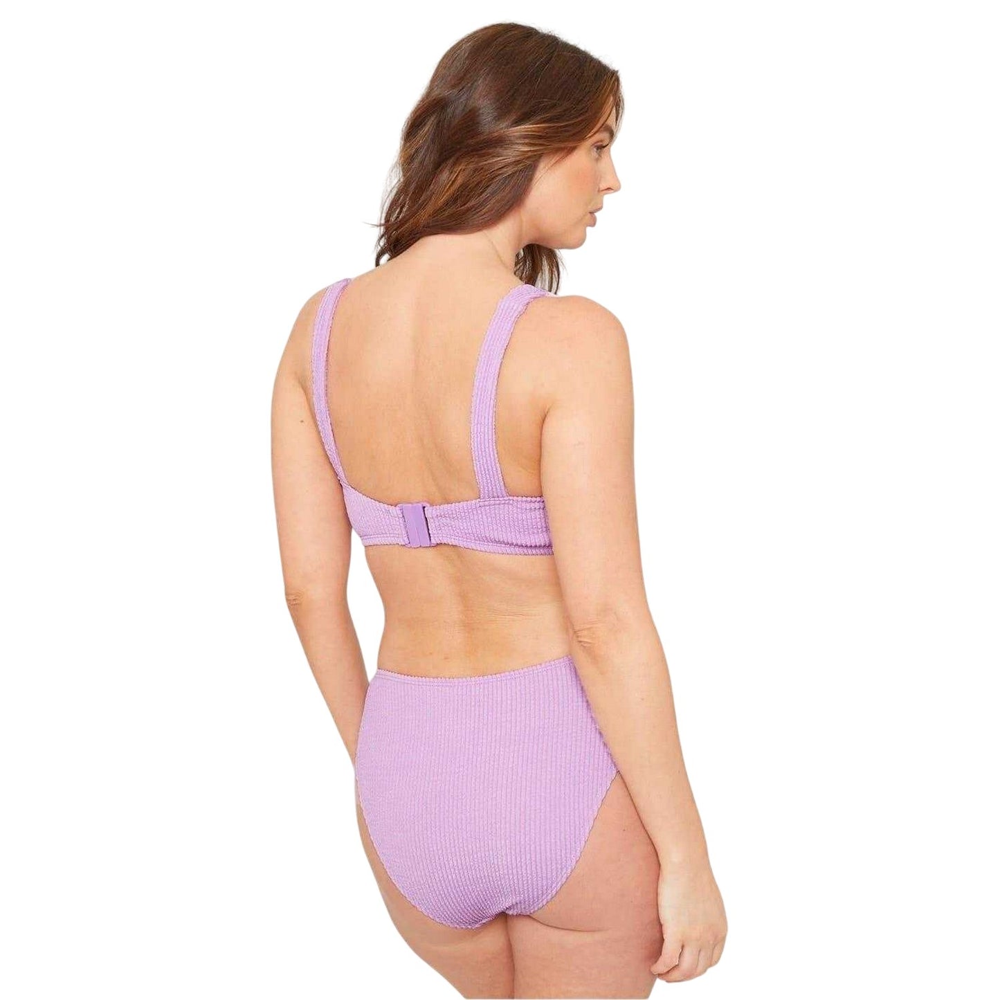 Lilac - Back - Be You Womens-Ladies Textured Bikini Bottoms
