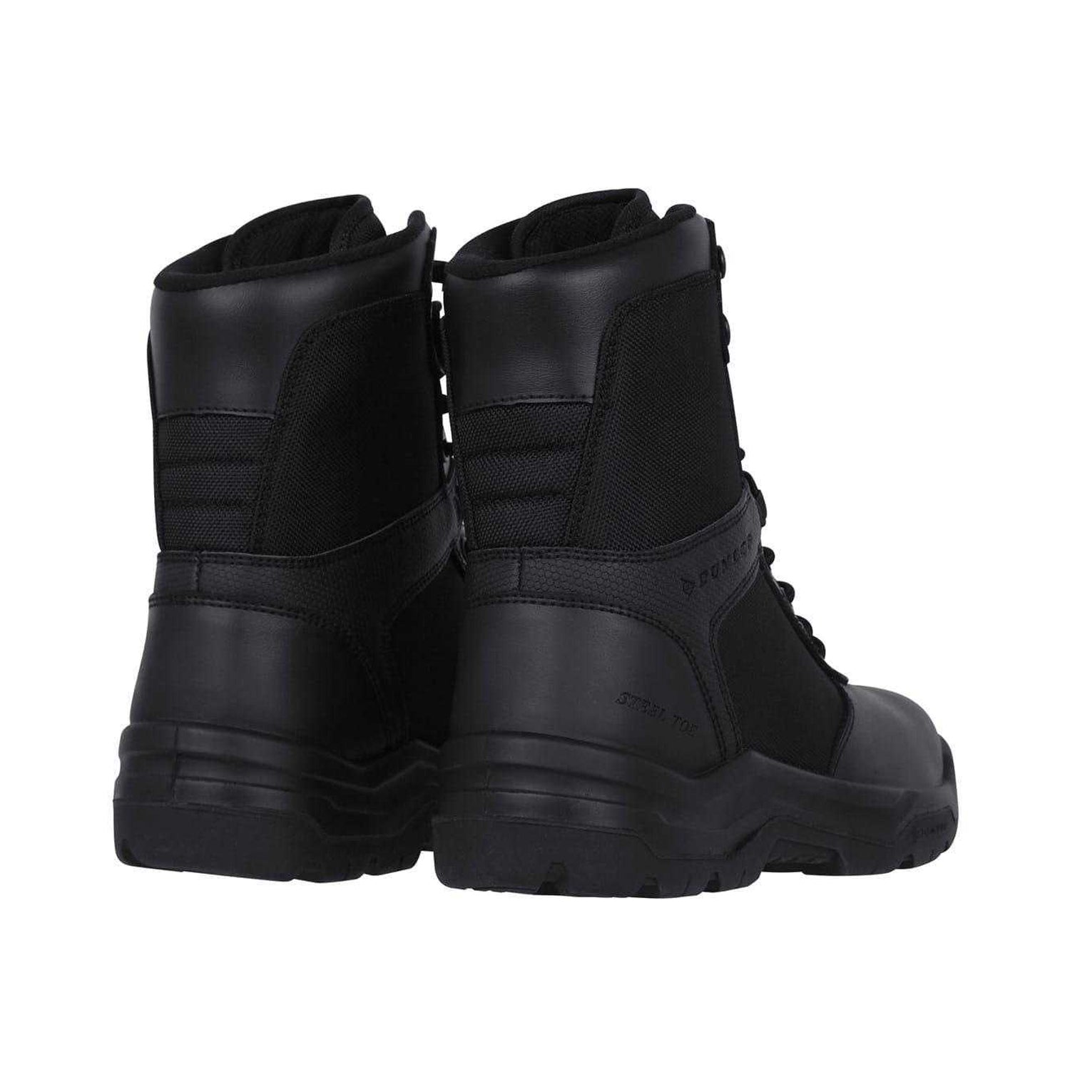 Black - Back - Dunlop Mens Hudson Leather Safety Boots