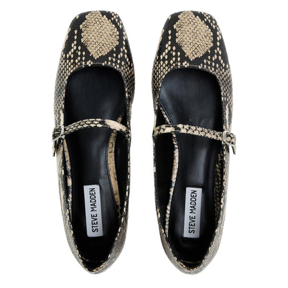 Light Beige - Side - Steve Madden Womens-Ladies Ezri Flat Pumps