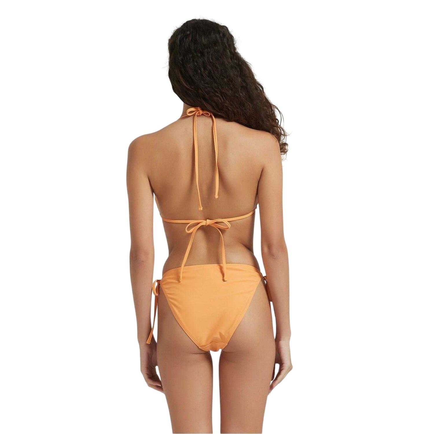 Orange - Back - Be You Womens-Ladies Side Tie Bikini Bottoms