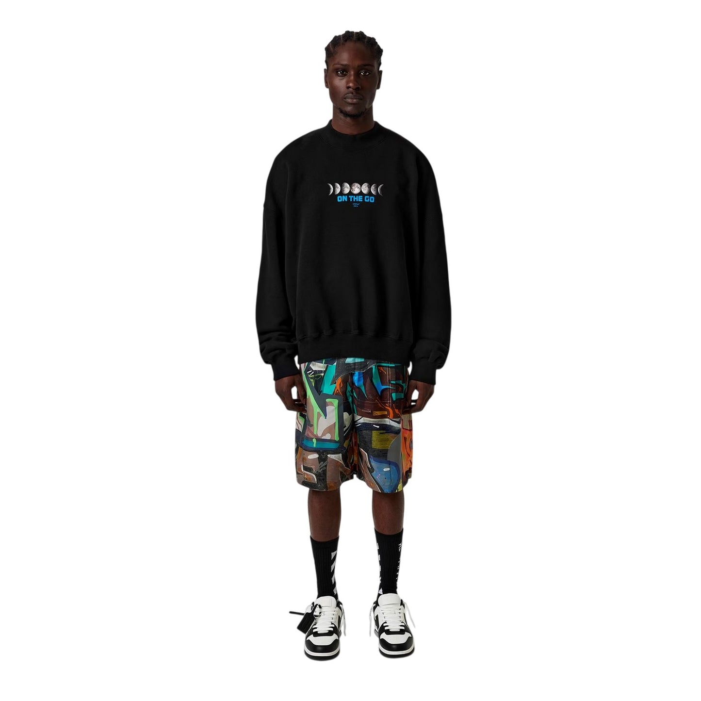 Multicoloured Print - Lifestyle - Off White Mens Graffiti Shorts