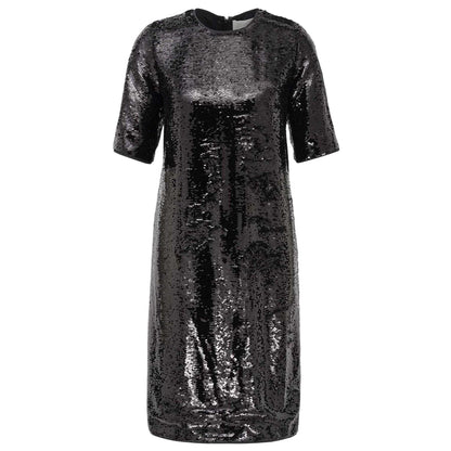Black Print - Front - Boss Womens-Ladies Sequin Polyester Shift Dress