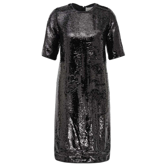 Black Print - Front - Boss Womens-Ladies Sequin Polyester Shift Dress