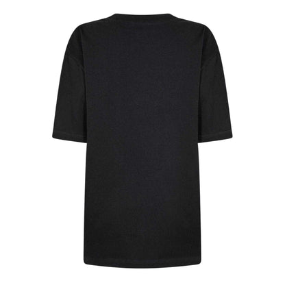 Black - Back - Kangol Womens-Ladies Logo Oversized T-Shirt