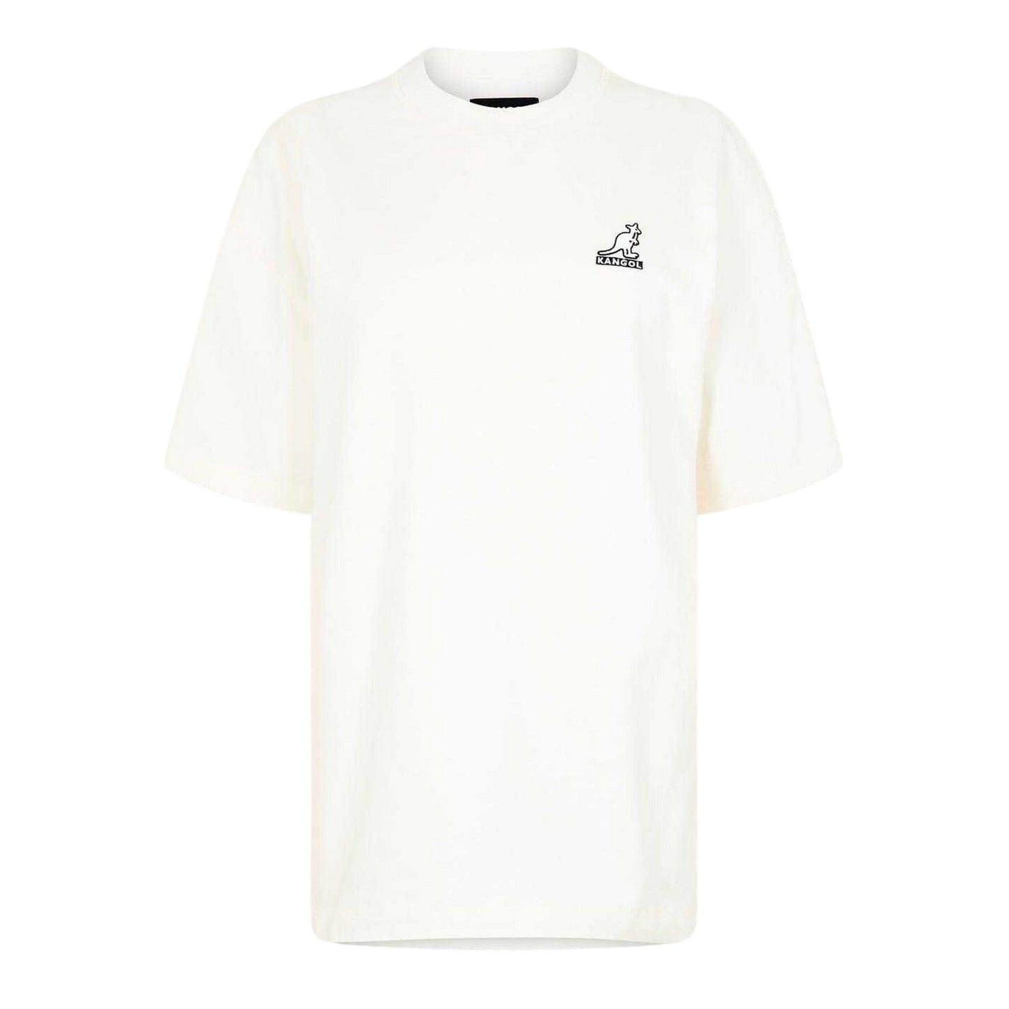 White - Front - Kangol Womens-Ladies Logo Oversized T-Shirt