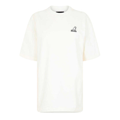 White - Front - Kangol Womens-Ladies Logo Oversized T-Shirt