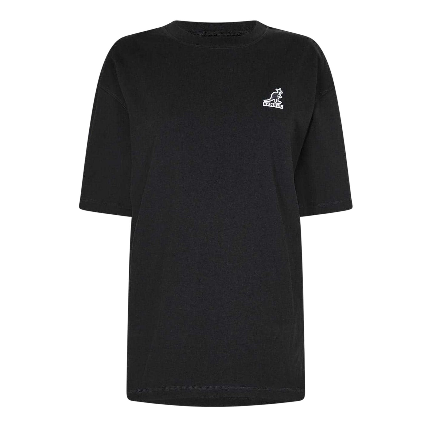 Black - Front - Kangol Womens-Ladies Logo Oversized T-Shirt